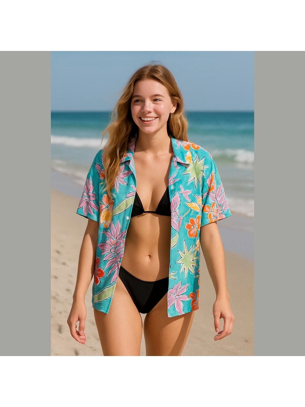Vintage 80s Hawaiian Tropical Blouse Unisex